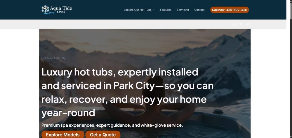 Aqua Tide Spas website